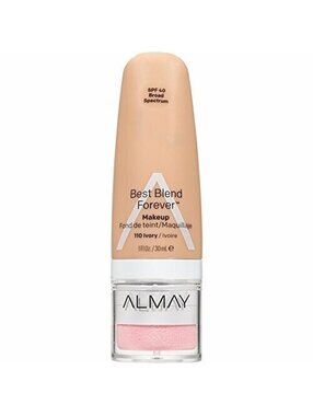 NEW Almay Best Blend Forever Foundation Makeup SPF 40 in 110 Ivory (Sealed)